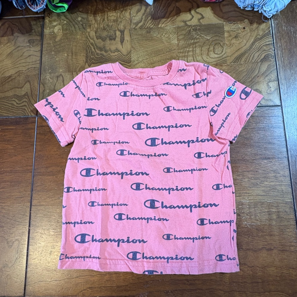 Champion Kids Pink Logo T-Shirt